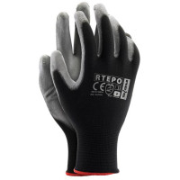 Рукавиці робочі з поліуретановим покриттям 7й розмір (S), RTEPO BS