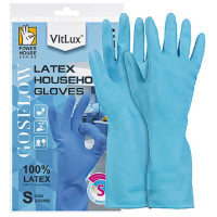 Рукавиці VitLux (HouseHold) S Сині (1/12/120)