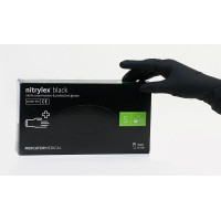 Рукавиці медичні "Nitrylex" black XL 50пар, чорні