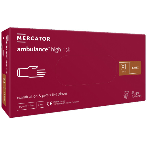Рукавиці медичні "Ambulance high risk" XL 25пар