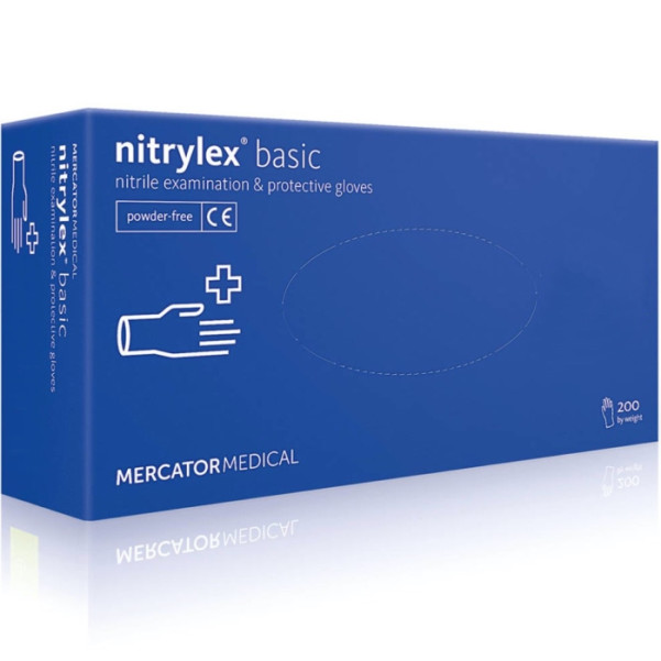 Рукавиці медичні "Nitrylex" basic S 50пар, сині