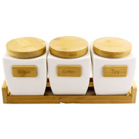 Набір банок для сипучих 700мл на підставці