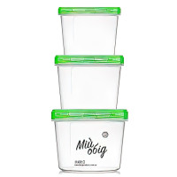 Набір круглих лотків №70з 300+500+700мл зелений