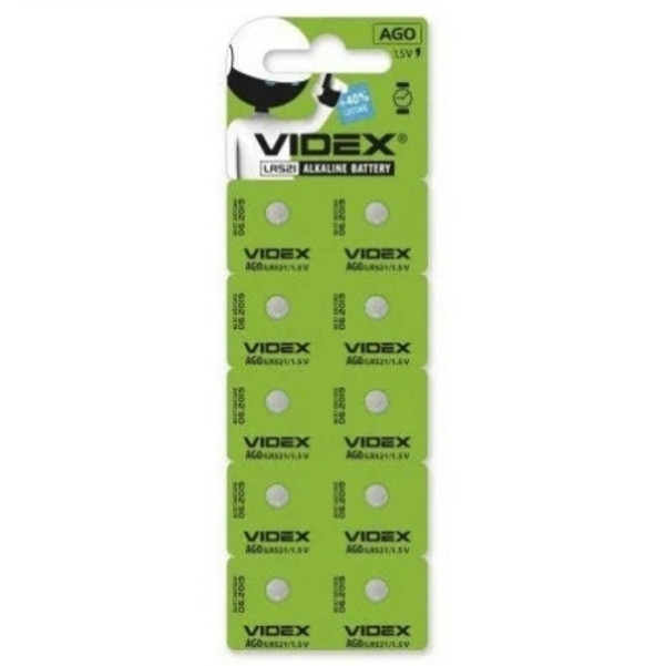 Батарейка Videx AG0 / LR521 / 1.5V (10шт)