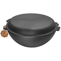Казан узбецький WOK 8л з кришкою-сковорідкою