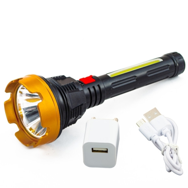 Ліхтарик акумуляторний в руку + бокове світло GS 835