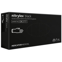 Рукавиці медичні "Nitrylex" black XS 50пар, чорні