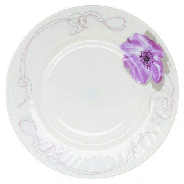 Тарілка склокерамічна мілка ∅20см Фіалка