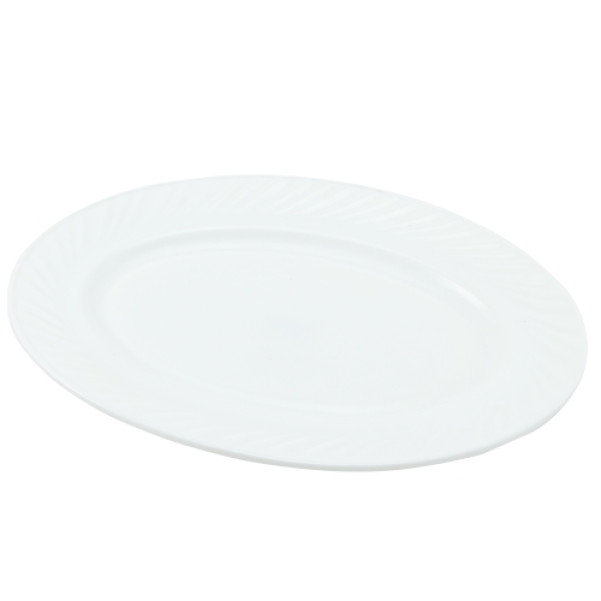 Тарілка склокерамічна овальна ∅25см White