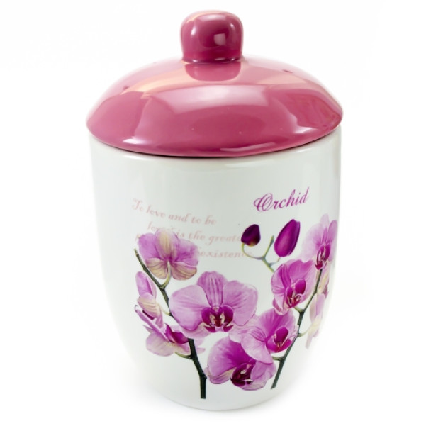 Цукорниця керамічна 520мл Орхідея рожева