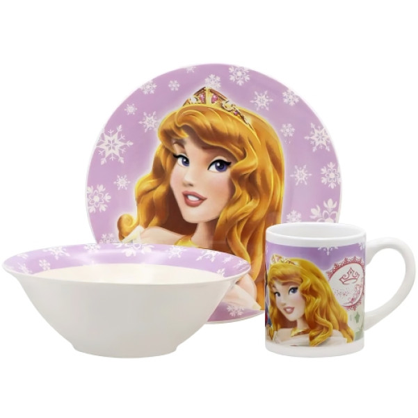 Набір фарфорового дитячого посуду 3-предмета Принцеса Аврора