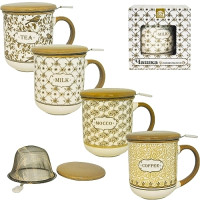 Чашка керамічна заварювальна "Дамаск" 400мл (в подарунковій коробці)