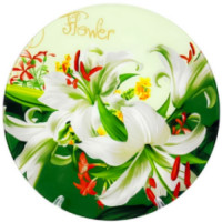 Блюдо скляне кругле ∅30см Лілія