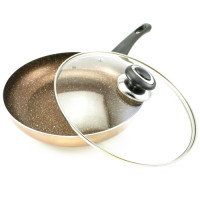 Сковорода з мармуровим покриттям та кришкою ∅26см FPM-262