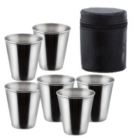 Стопки металеві в чохлі 60 мл набір 6шт