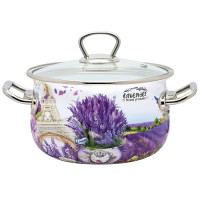 Кастрюля емальована 2,1л Лаванда