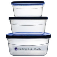 Набір контейнерів №95і 0,5+0,8+1,2л синій