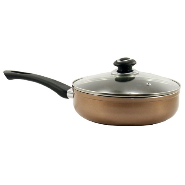 Сковорода з мармуровим покриттям та кришкою ∅24см FPM-242 D