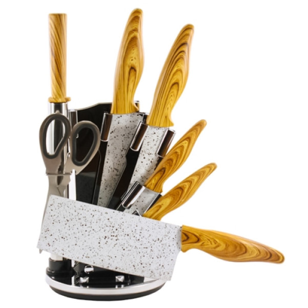 Ножі з ножицями на стійці 8шт